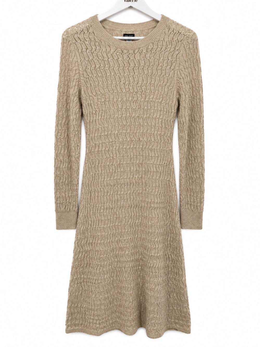 Gap Gold Cream Metallic Long Sleeve Sweater Dress Wool Blend Size Small Coastal